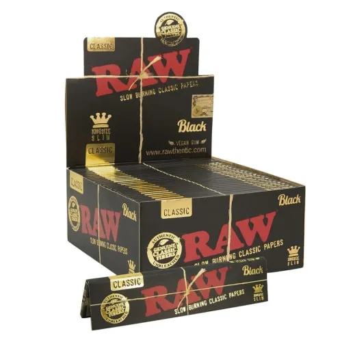 Product image of King Size Slim RAW Black Artisan Rolling Papers