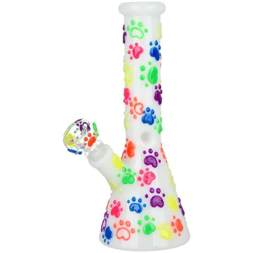 Product image of Paws for the Cause Glow in Dark Beaker Water Pipe