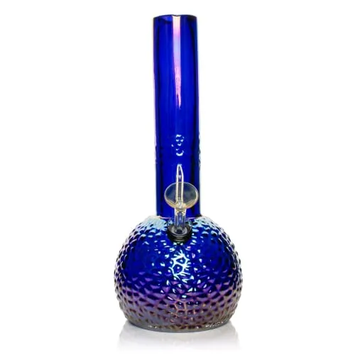 Product image of 10" Platinum Metallic Hammered Bubble Base Water Pipe