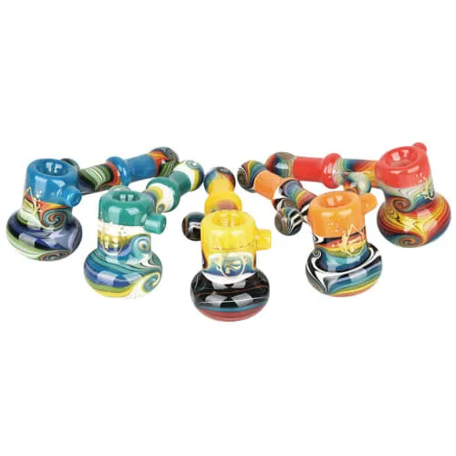 Product image of 5.25" Atomic Wavelength Wig Wag Hammer Bubbler Marble