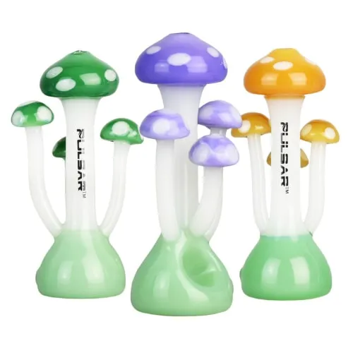 Product image of 3.5" Pulsar Mushroom Family Hand Pipe
