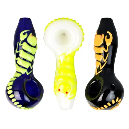 Product image of 4.25" Scorpion Glow Spoon Pipe