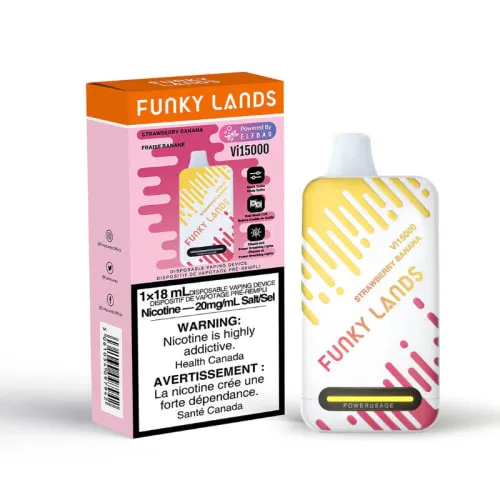 Product image of Funky Lands Vi15000 - Disposable Nicotine Vape - Strawberry Banana