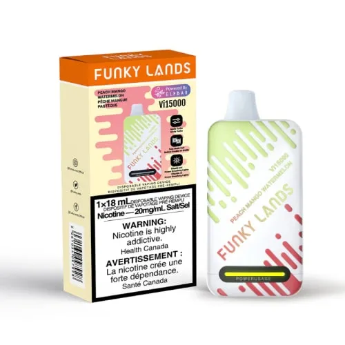 Product image of Funky Lands Vi15000 - Disposable Nicotine Vape - Peach Mango Watermelon