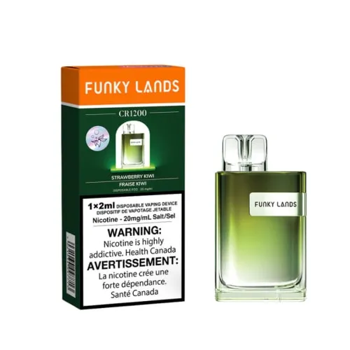 Product image of Funky Lands CR1200 - Disposable Nicotine Vape - Strawberry Kiwi