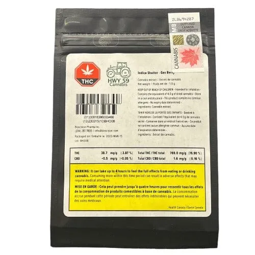 Product image of Indica Shatter - HWY 59 Cannabis - Shatter