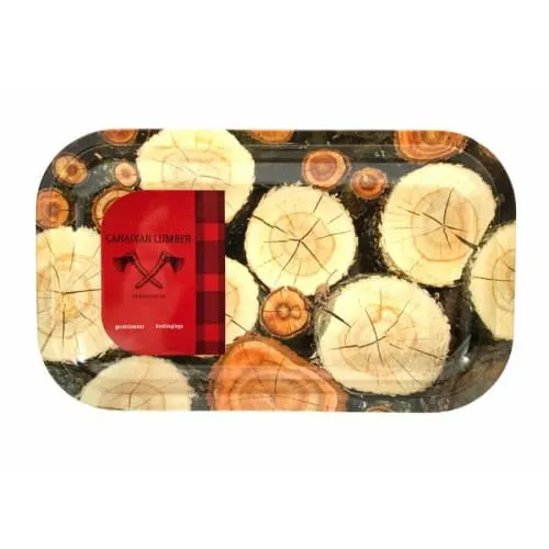 Product image of Canadian Lumber - Metal Rolling Tray - Wood Print
