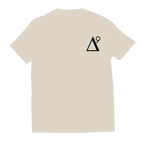 Product image of Delta 9 Cannabis - Triangle Logo with Abstract Delta 9 Cannabis T-shirt - Cream