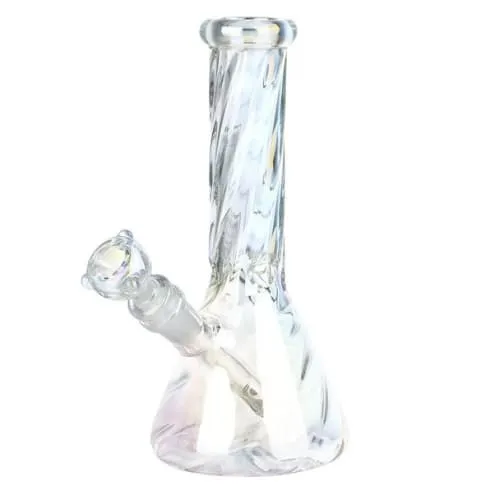 Product image of A Positive Twist Beaker Glass Water Pipe - 8.5" / 14mm