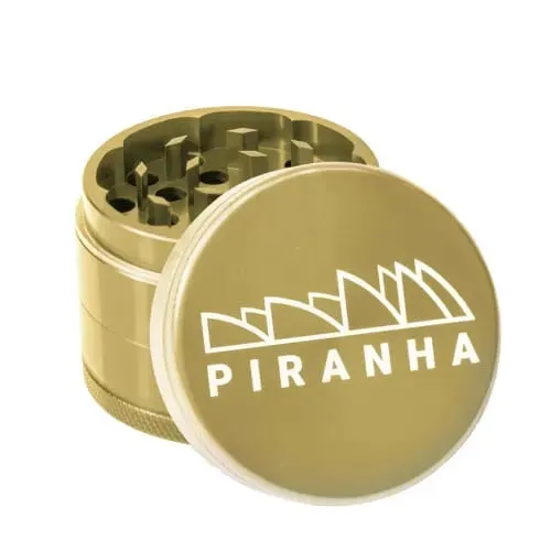 Product image of Piranha - 2.5" 3-Piece Grinder with Storage - Gold