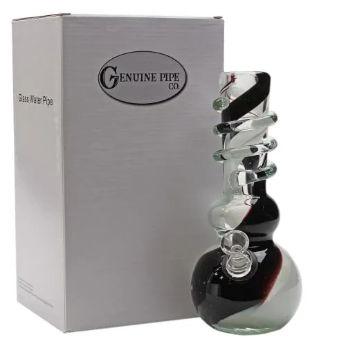 Product image of Genuine Pipe Co. - 10" Premium Softglass Double Bubble Base Bong