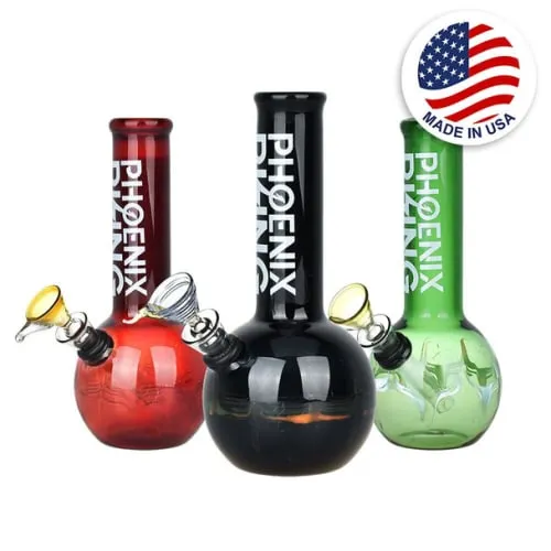 Product image of Phoenix Rising Worked Round Base Water Pipe - 9.5"