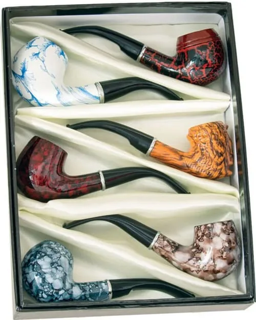 Product image of Fujima Marbled Wood Smoking Pipe 5.5"