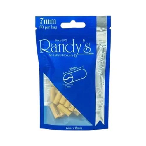 Product image of Randy's 7mm x 18mm Prerolled Tips, Natural Unrefined Paper