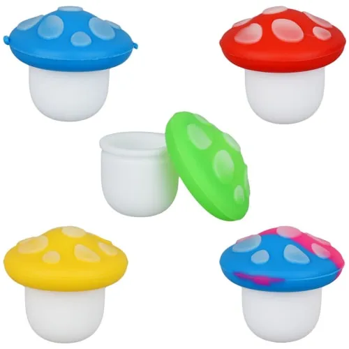 Product image of Glow in Dark Mushroom Silicone Concentrate Container - 5ml