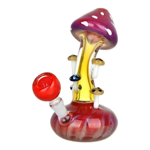 Product image of Mushroom Collective Bent Neck Glass Water Pipe