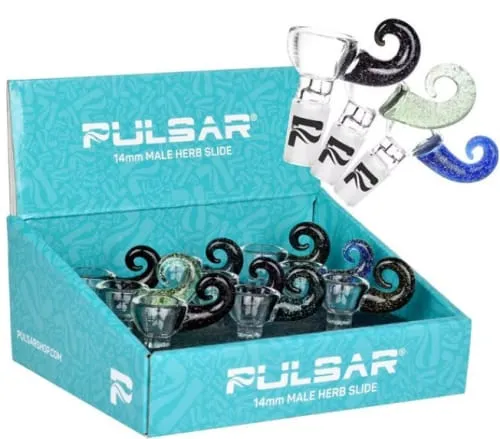 Product image of Pulsar Come Hither Dichro Handle Herb Slide |14mm M | Assorted Colors
