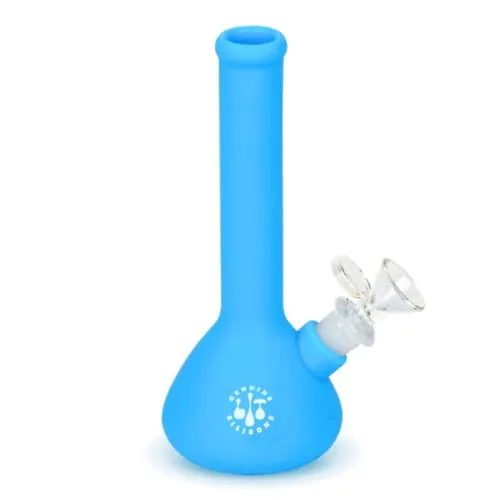 Product image of LIT Silicone 7.5" Tall Beaker Water Pipe W/Glass Downstem & Pull-Out