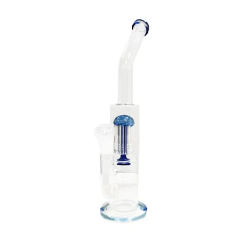 Product image of 14" Straight Tube Water Pipe with Tree Perc and Bent Neck