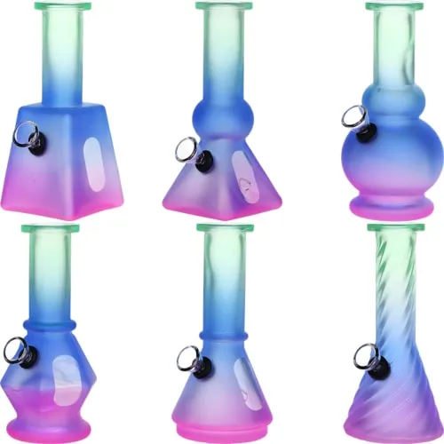 Product image of SeshGear - Neon Ombre Glass Mini Water Pipe - 6"
