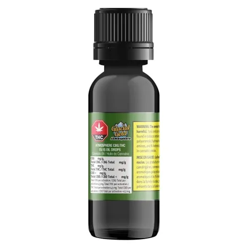Product image of Atmosphere CBG:THC 15:15 Oil Drops - Glacial Gold - Ingestible Oils