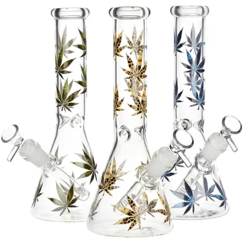 Product image of Turn On Your Hemp Lights Beaker Glass Water Pipe - 9.75" / 14mm F