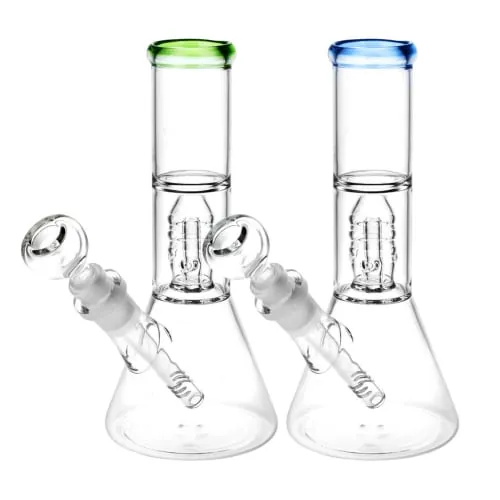 Product image of Stacked Showerhead Perc Beaker Water Pipe - 8" / 14mm F