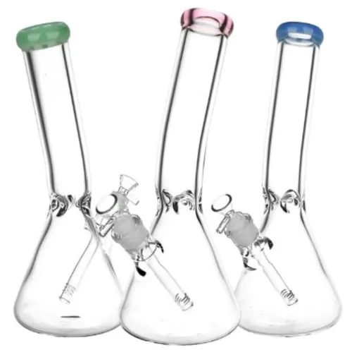 Product image of Classic Bent Neck Beaker Glass Water Pipe - 13.75" / 14mm F / Colors Vary