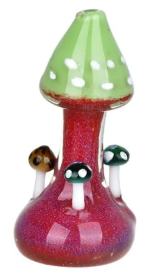 Product image of Mushroom Buddies Standing Glass Hand Pipe - 4"