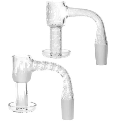 Product image of Quartz Terp Slurper Etched Banger - 90D/14mm M/ Designs Vary