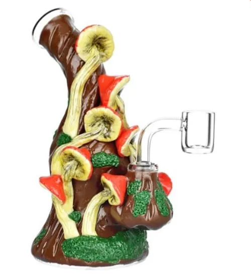 Product image of Mossy Forest Mushroom Dab Rig - 6.75" - 14mm
