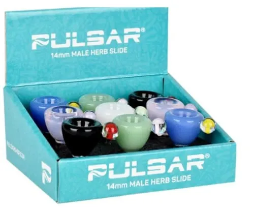 Product image of Pulsar Lil Shroom Buddy Herb Slide - 14mm M / Assorted Colors