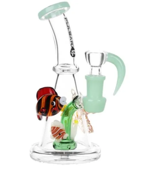 Product image of Pulsar Just Keep Swimming Glass Water Pipe - 6.5" / 14mm