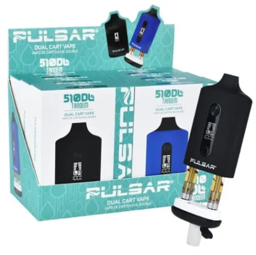 Product image of Pulsar 510 DL Tandem Dual Cart Vaporizer - 650mAh / Assorted Colors