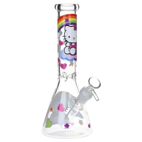 Product image of Greetings Feline Glass Beaker Water Pipe - 10" / 14mm F