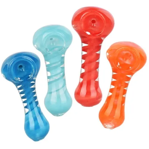 Product image of 3" Simple Twist Up Glass Spoon Pipe