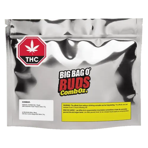 Product image of Comboz Ultra Sour + Tropical Cookies 2 x 14g - BIG BAG O' BUDS