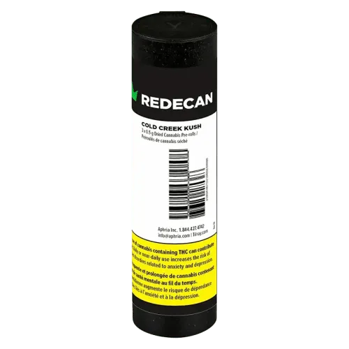Product image of Cold Creek Kush 5 x 0.5g Pre-Rolls - REDECAN