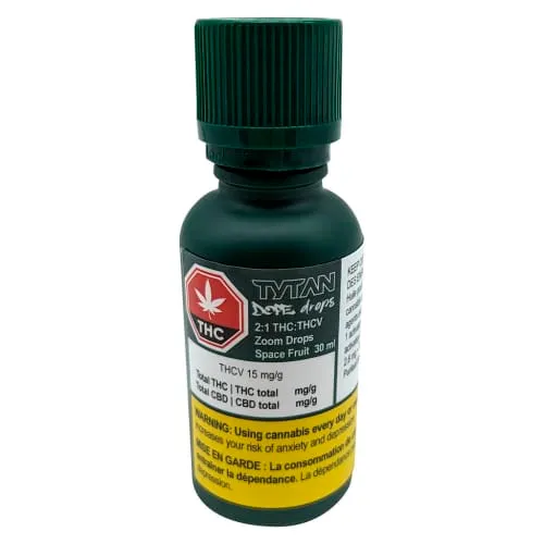 Product image of TYTAN Dope Drops - 2:1 THC:THCV Zoom Drops - Space Fruit
