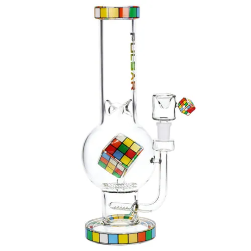 Product image of Pulsar Rubik's Cube Perc Bubble Base Glass Water Pipe