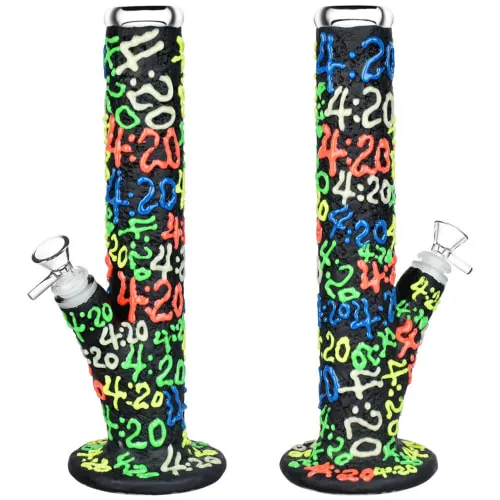 Product image of It's 420 Everywhere Glow-in-the-Dark Straight Tube Water Pipe