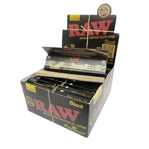 Product image of Raw, Black Connoisseur Papers w/ Tips