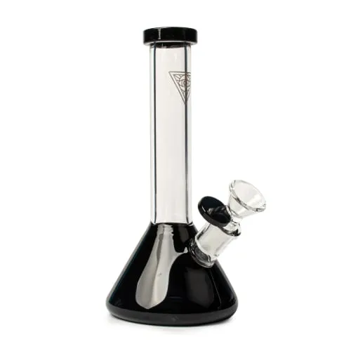 Product image of 8" Midge Mini Beaker Bong (Black) - Red Eye Tek