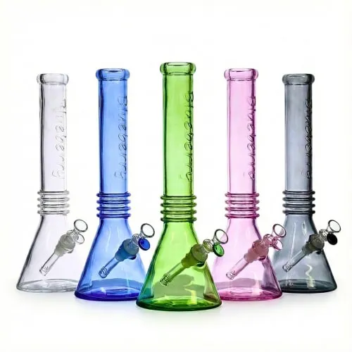 Product image of Glass Bong Quadruple Ring Beaker 16" - Blueberry