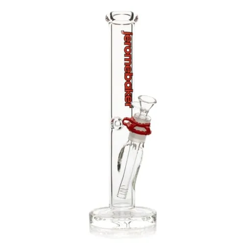 Product image of 12" Red Straight Base Water Pipe - Jerome Baker