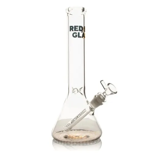 Product image of 12" Honeycomb Beaker Base Water Pipe - Red Eye Glass