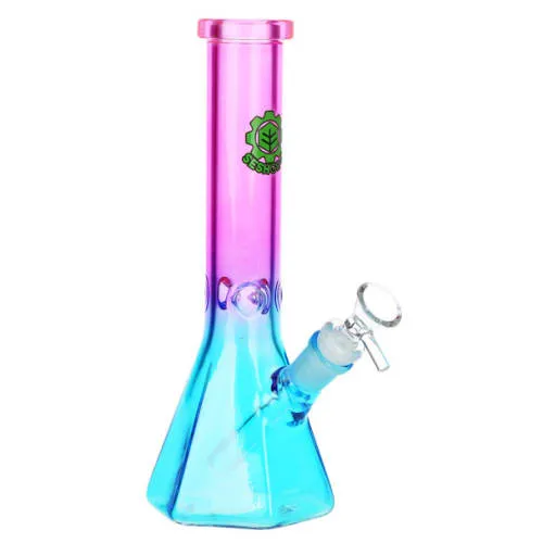 Product image of SeshGear Prismatic Bliss Ombre Glass Water Pipe - 10" / 14mm F / Pink to Blue