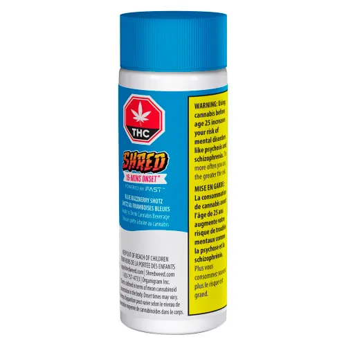 Product image of Blue Razberry Shotz - Shred - THC Drinks