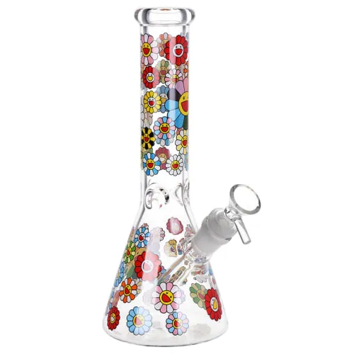 Product image of Smiling Flowers Beaker Glass Water Pipe