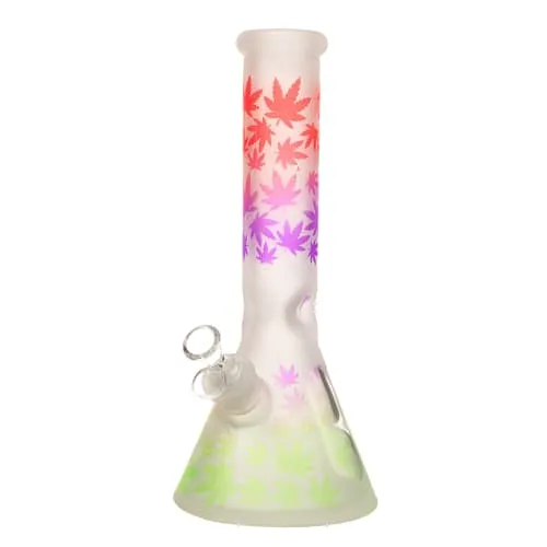 Product image of Arsenal Glass, 12" 7mm Faded Leaf Glass Bong w/ Gift Box
